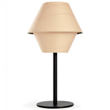 Natural Beech Black Metal Hotel Tall Table Lamp by LZF