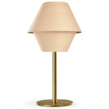 Natural Beech Gold Metal Hotel Tall Table Lamp by LZF
