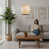Natural Cages Pendant Light by Traum in Living Room