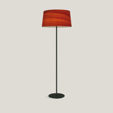 Natural Cherry Extra Large Black Metal Zeta Floor Lamp by LZF