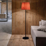 Natural Cherry Large Black Metal Zeta Floor Lamp by LZF