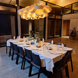 Natural Gross-X Linear Pendant by Traum in Dining Area