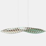 Navicula Pendant Light Aqua Outside Bamboo Medium By David Trubridge