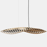 Navicula Pendant Light Bamboo Black 1 Side Inside Large By David Trubridge