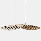 Navicula Pendant Light Bamboo Black 1 Side Inside Inside Medium By David Trubridge