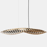 Navicula Pendant Light Bamboo Black 1 Side Inside Small By David Trubridge