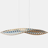 Navicula Pendant Light Bamboo Blue Inside Medium By David Trubridge