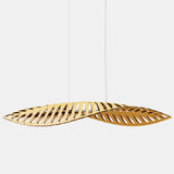 Navicula Pendant Light Bamboo Orange Outside Large By David Trubridge