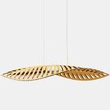 Navicula Pendant Light Bamboo Orange Outside Small By David Trubridge