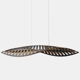 Navicula Pendant Light Black 1 Side Outside Bamboo Large By David Trubridge