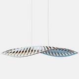 Navicula Pendant Light Blue Outside Bamboo Medium By David Trubridge
