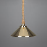 Naxos Rope Pendant - Polished Brass