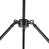 Nelly Chandelier Matte Black Clear Ribbed Glass By Alora - Detailed View1