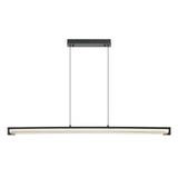 Neoness Chandelier 50 Inch Matte Black Clear Glass by Eurofase
