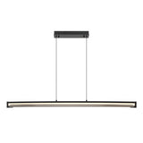 Neoness Chandelier 50 Inch Matte Black Smoked Glass by Eurofase
