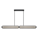 Neoness Chandelier 67 Inch Matte Black Smoked Glass by Eurofase