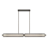 Neoness Chandelier 67 Inch Weathered Brass Smoked Glass by Eurofase