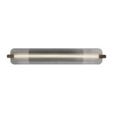 Neoness Vanity Light 34 Inch Weathered Brass Smoked Glass by Eurofase