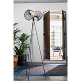 Net Floor Lamp By Zava Luce, Finish: Matte Jet Black