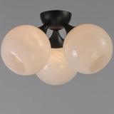 Neve Semi Flush Mount Black By Maxim Lighting - Front View1