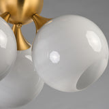 Neve Semi Flush Mount Natural Aged Brass By Maxim Lighting - Detailed View1