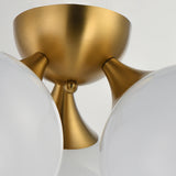Neve Semi Flush Mount Natural Aged Brass By Maxim Lighting - Detailed View