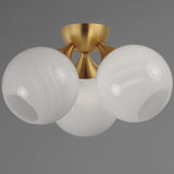 Neve Semi Flush Mount Natural Aged Brass By Maxim Lighting - Front View1