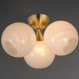 Neve Semi Flush Mount Natural Aged Brass By Maxim Lighting - Front View