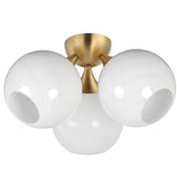 Neve Semi Flush Mount Natural Aged Brass By Maxim Lighting
