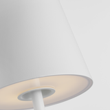 Nevis Accent Rechargeable Table Lamp Matte White By Visual Comfort Modern Detailed View