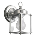 New Castle Outdoor Wall Lantern — 4.25 Inch, Antique Brushed Nickel
