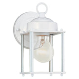 New Castle Outdoor Wall Lantern — 4.25 Inch, White