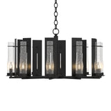 New Town 10 Arm Chandelier in Black by Hubbardton Forge