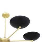Newbury Chandelier - Matt Black and Satin Brass