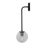Newport Wall Light Matte Black & Antique Silver