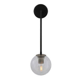 Newport Wall Light Matte Black & Antique Silver