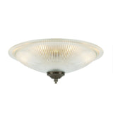 Nicosa Shallow Halophane Light - Antique Silver