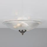Nicosa Shallow Halophane Light - Antique Silver