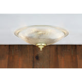 Nicosa Shallow Halophane Light - Polished Brass