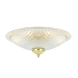 Nicosa Shallow Halophane Light - Polished Brass