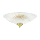 Nicosa Shallow Halophane Light - Satin Brass