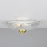 Nicosa Shallow Halophane Light - Satin Brass