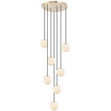 Nikini 7 Light Suspension Champagne Gold By Matteo