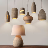 Nilo Ceramic Pendant Light Ivory By Geo Contemporary - Lifestyle View1