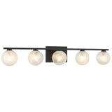 Nimbus Vanity Light 5 Lights Matte Black By Matteo