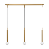 Nodes Small Linear Pendant Burnished Brass By Visual Comfort Studio Front View