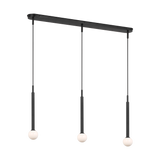 Nodes Small Linear Pendant Midnight Black By Visual Comfort Studio Side View