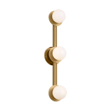 Nodes Vanity Light Large Burnished Brass By Visual Comfort Studio Side View