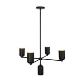 Nola Chandelier Black By Kuzco Side View