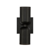 Nola Double Wall Sconce Black By Kuzco
